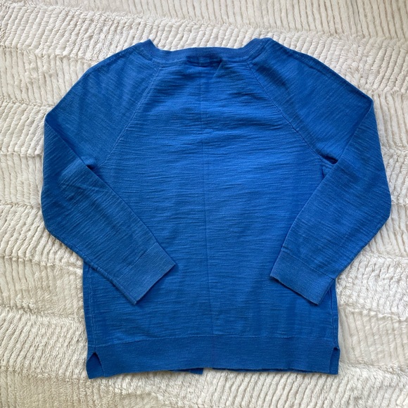 LOFT 3/4 Sleeve Blue Button Down Cardigan - XXS - Picture 2 of 9